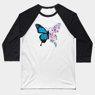 butterfly and flowers Baseball T-Shirt